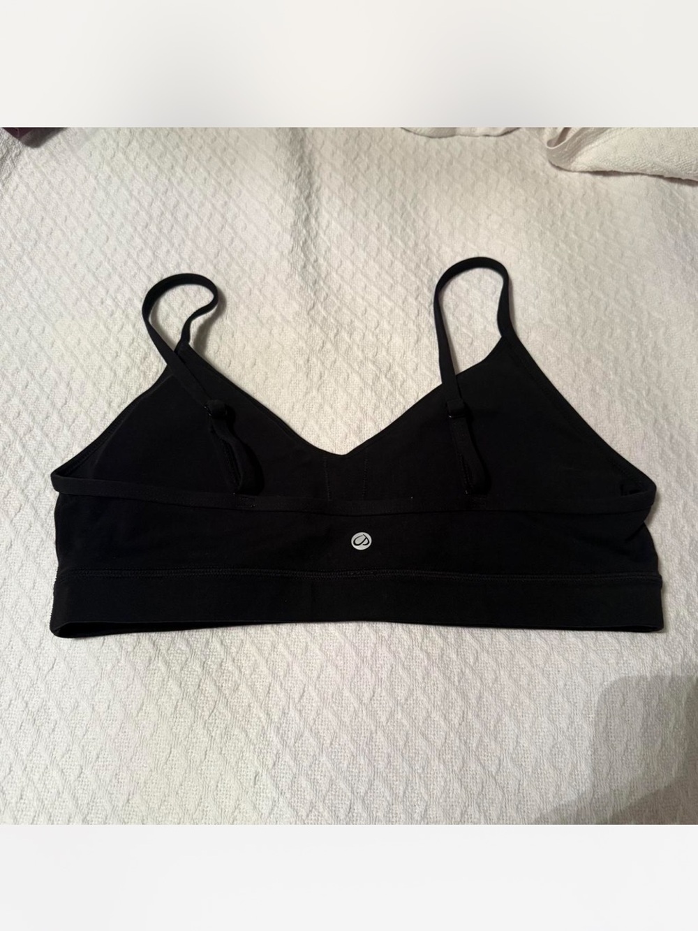 CRZ Yoga black adjustable sports bra